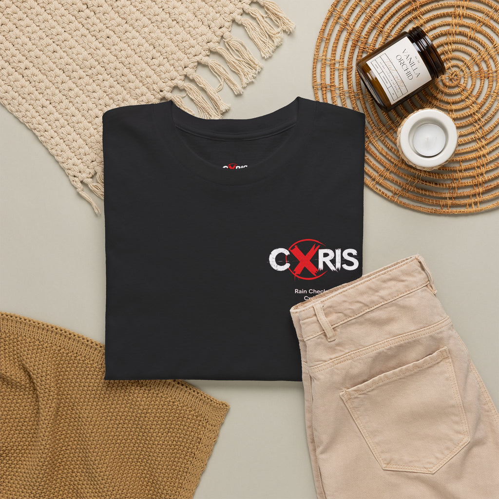 Black Cxris 'Rain Check' Tee — Lyric Print