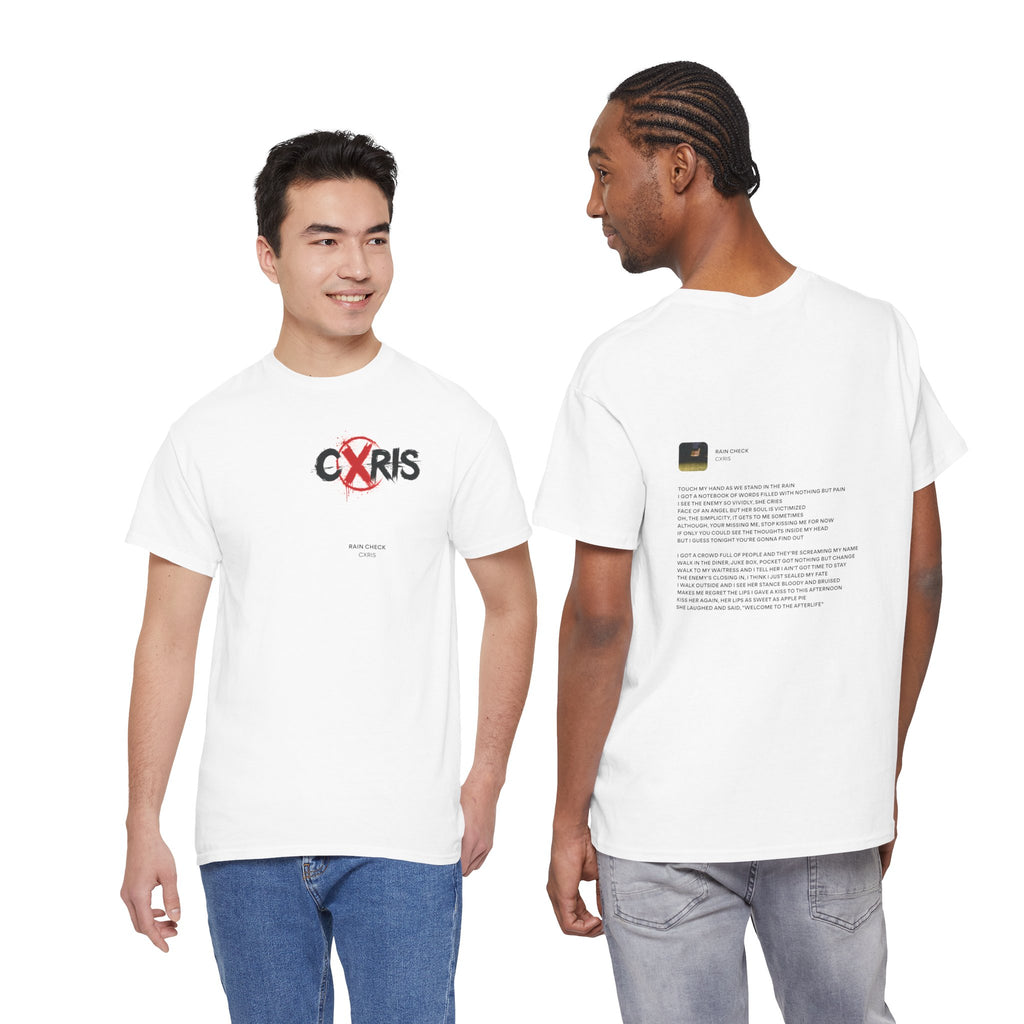 Cxris Rain Check Tee — Lyric Print