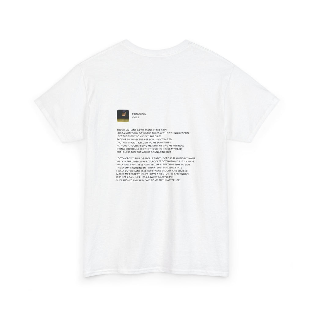 Cxris Rain Check Tee — Lyric Print