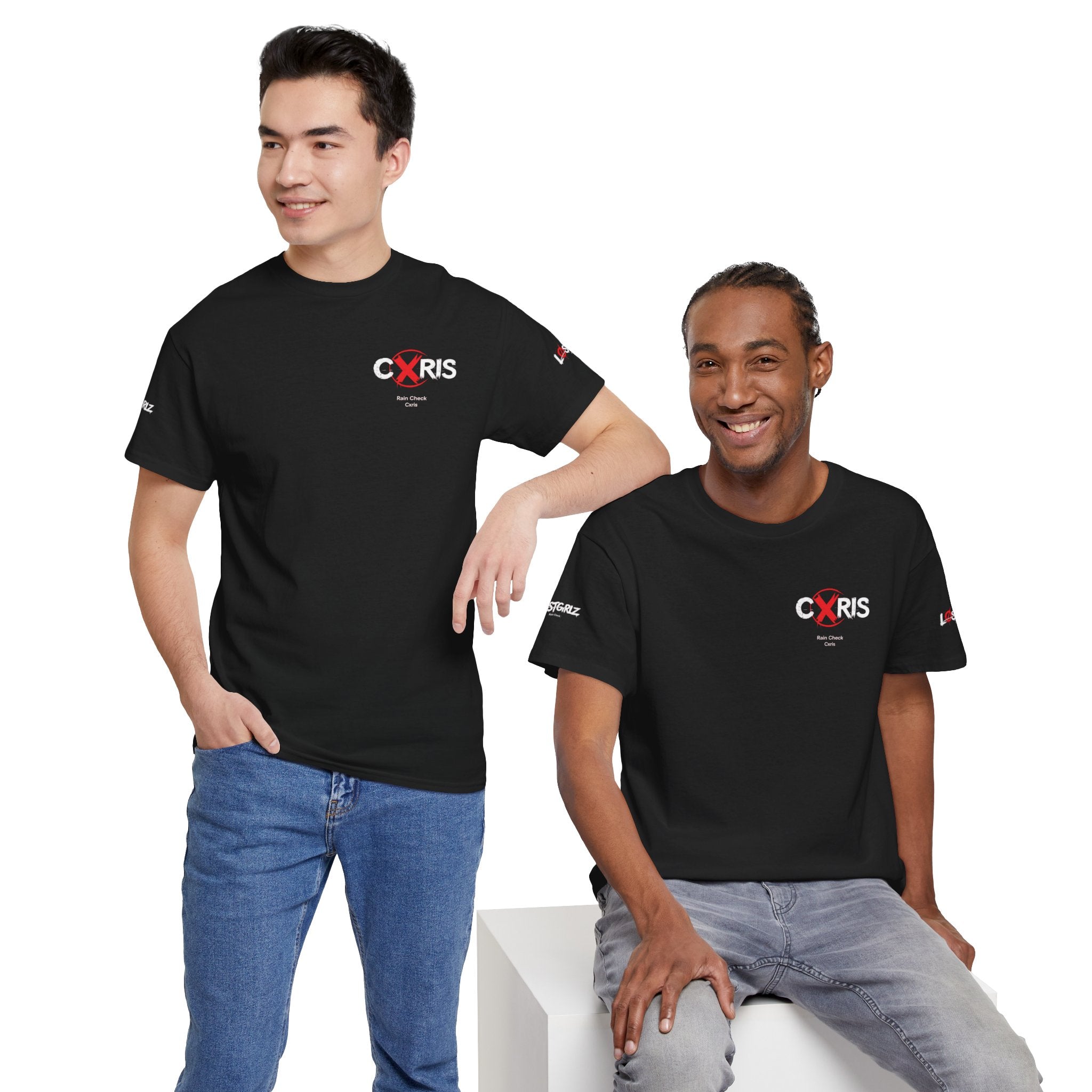 Black Cxris 'Rain Check' Tee — Lyric Print