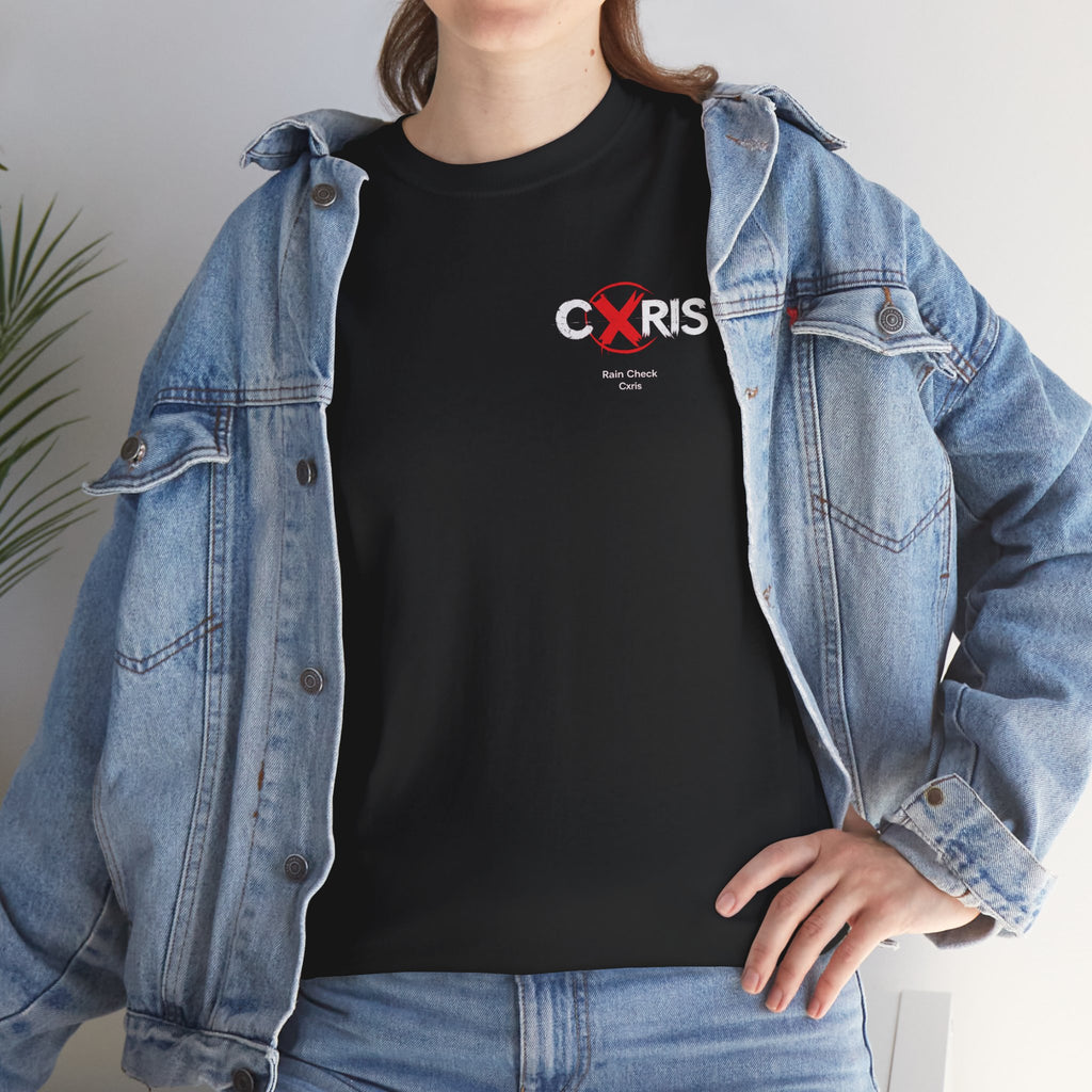 Black Cxris 'Rain Check' Tee — Lyric Print
