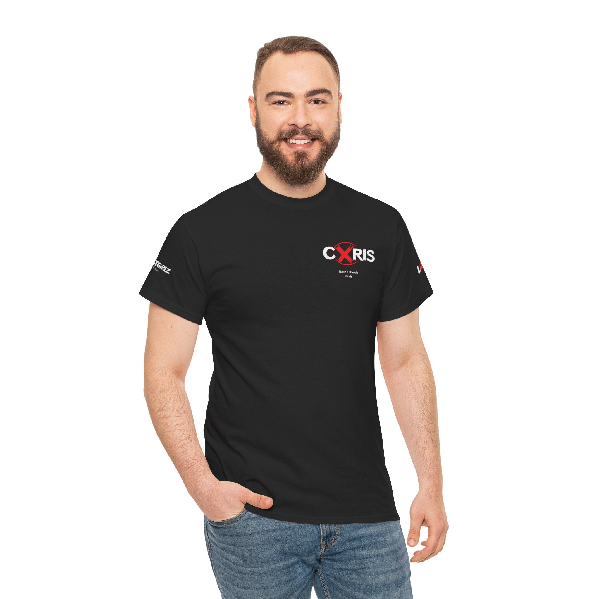 Black Cxris 'Rain Check' Tee — Lyric Print